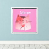 Toile Chat de viande rose (Insitu (Plancher de Bois))