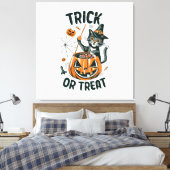Toile Chat d'Halloween abstrait (Insitu(Chambre))