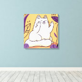 Toile Chat donnant le doigt (Insitu (Plancher de Bois))