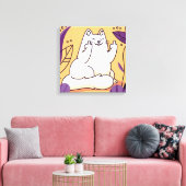 Toile Chat donnant le doigt (Insitu(Salon))