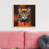 Toile Chat éffrayant d'Halloween caché (Insitu(Salon))