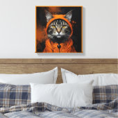 Toile Chat éffrayant d'Halloween caché (Insitu(Chambre))
