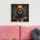 Toile Chat éffrayant d'Halloween caché (Insitu(Salon))