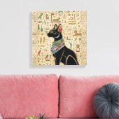 Toile Chat égyptien - Bastet sur le papyrus (Insitu(Salon))