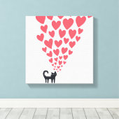 Toile Chat en amour (Insitu (Plancher de Bois))