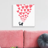 Toile Chat en amour (Insitu(Salon))