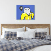 Toile Chat en banane (Insitu(Chambre))