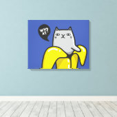 Toile Chat en banane (Insitu (Plancher de Bois))