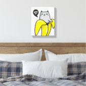 Toile Chat en banane (Insitu(Chambre))