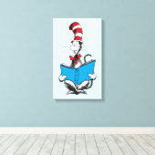 Toile Chat en lecture Casquette (Insitu (Plancher de Bois))