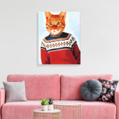 Toile Chat en pull-over (Insitu(Salon))