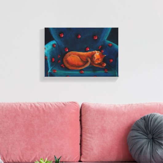 Toile Chat en repose (Insitu(Salon))