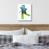 Toile Chat en Skier avec Ski (Insitu(Chambre))