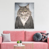 Toile Chat En Vêtements (Insitu(Salon))