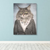 Toile Chat En Vêtements (Insitu (Plancher de Bois))