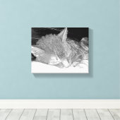 Toile Chat endormi (Insitu (Plancher de Bois))