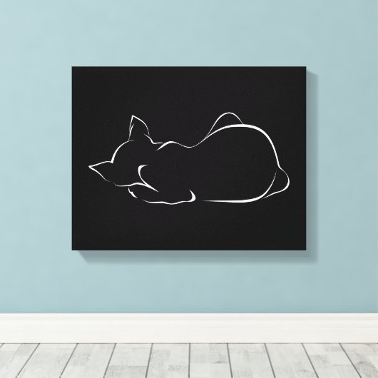 Toile Chat endormi (Insitu (Plancher de Bois))