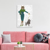 Toile Chat et caniche (Insitu(Salon))