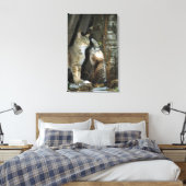 Toile Chat et chaton par arbre (Insitu(Chambre))