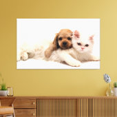 Toile Chat et chiot (Insitu(Salon))