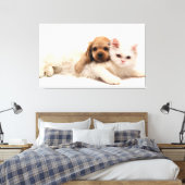 Toile Chat et chiot (Insitu(Chambre))