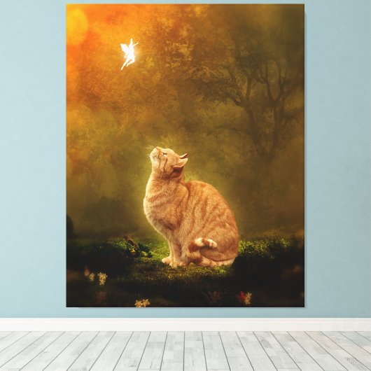 Toile Chat Et Fée (Insitu (Plancher de Bois))