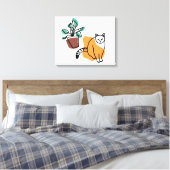 Toile Chat et le plante (Insitu(Chambre))