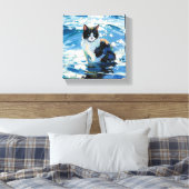 Toile Chat Et L'Océan (#1) (Insitu(Chambre))