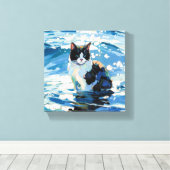 Toile Chat Et L'Océan (#1) (Insitu (Plancher de Bois))