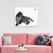 Toile Chat et papillon (Insitu(Salon))