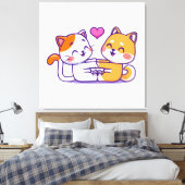 Toile Chat et Shiba Inu (Insitu(Chambre))