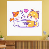 Toile Chat et Shiba Inu (Insitu(Salon))