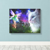 Toile Chat Fairy Encounters (Insitu (Plancher de Bois))