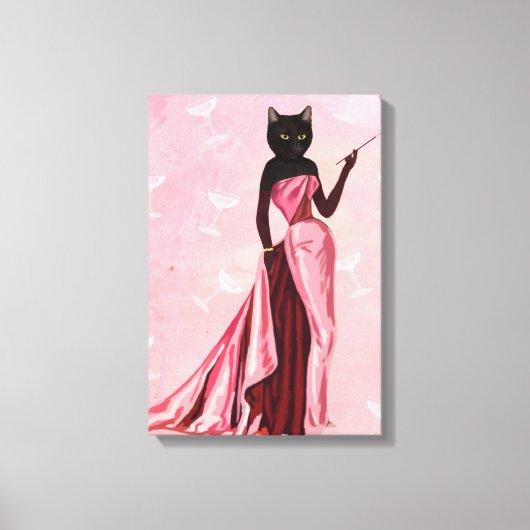 Toile Chat flamand en rose (Recto)