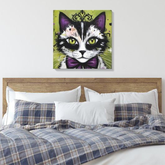 Toile Chat gothique (Insitu(Chambre))