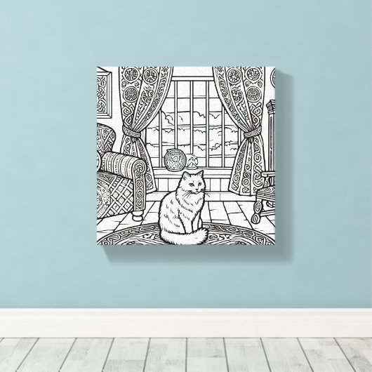 Toile Chat gras et facile #16 (Insitu (Plancher de Bois))