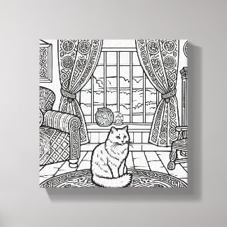 Toile Chat gras et facile #16