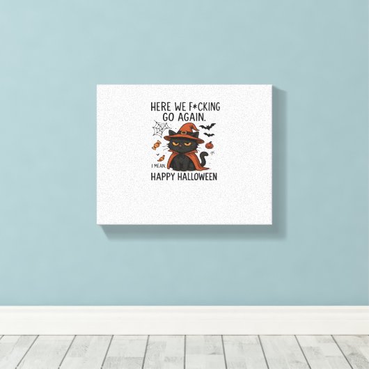 Toile Chat Grumpy Halloween T-shirt classique (Insitu (Plancher de Bois))