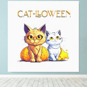 Toile Chat Halloween (Insitu (Plancher de Bois))