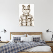 Toile Chat Hipster (Insitu(Chambre))