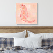 Toile Chat japonais - Coral Orange Batik (Insitu(Chambre))