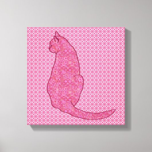 Toile Chat japonais - Fuchsia Pink Batik (Recto)