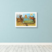 Toile Chat Jouer ping-pong, Louis Wain (Insitu (Plancher de Bois))