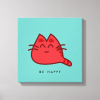Chat Kitty souriant rouge