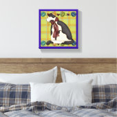 Toile Chat Kitty sur Plaid (Insitu(Chambre))