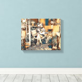 Toile Chat "L'amour dans ses mains" (Insitu (Plancher de Bois))