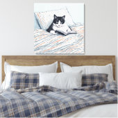 Toile chat lisant (Insitu(Chambre))