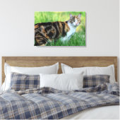 Toile Chat marron et blanc (Insitu(Chambre))