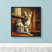 Toile Chat Mau Égyptien (Insitu (Plancher de Bois))