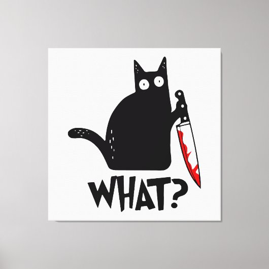 Toile Chat Meurtrier Avec Couteau (Recto)